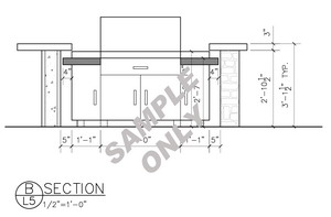 outdoor grill kitchen plans designs bbq elevation drawing gas counter