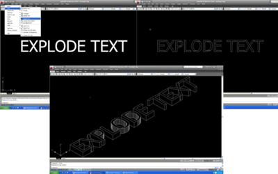 AutoCAD Express tools Explode Text step by step.