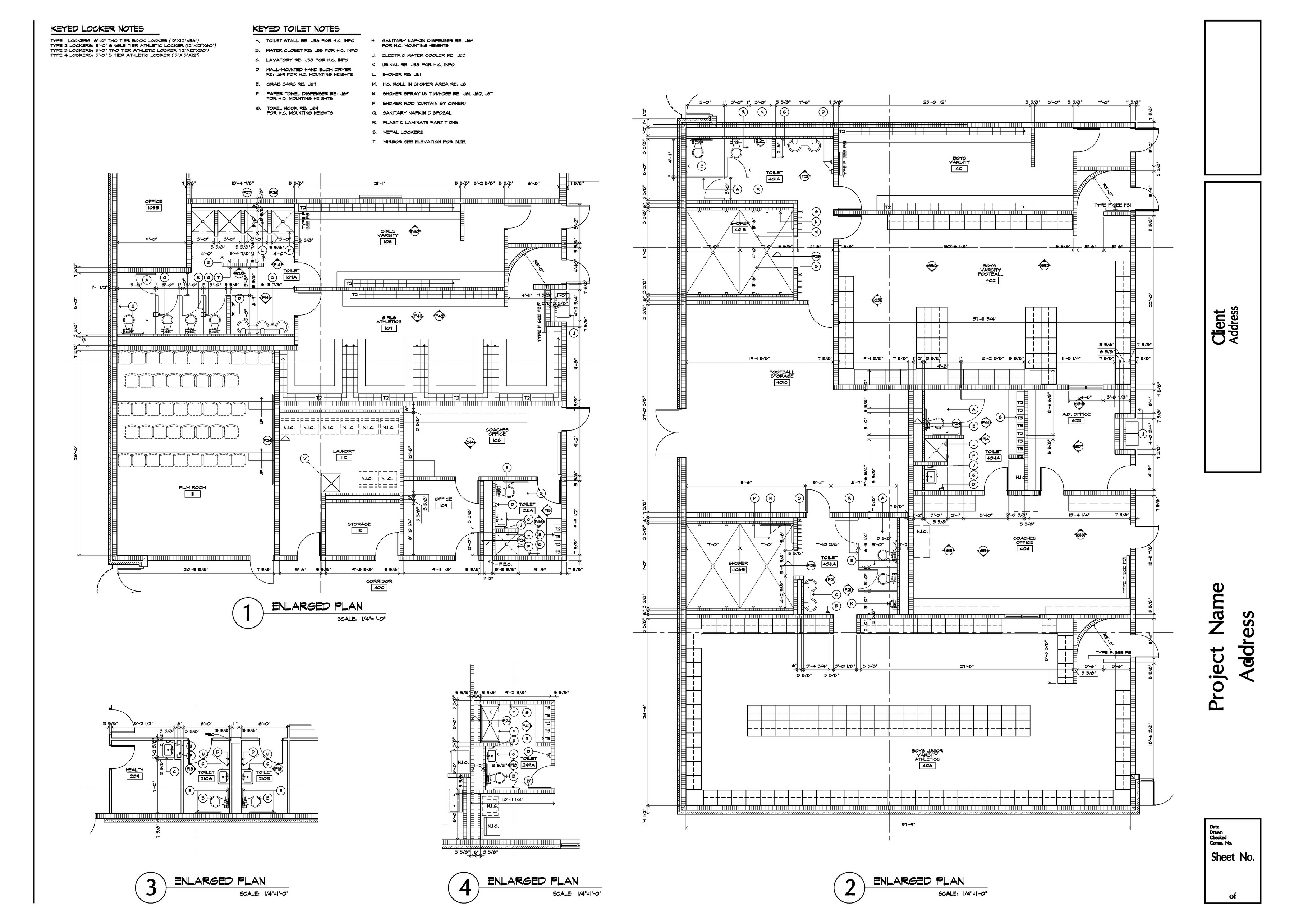 Enlarged Architectural Floor Plan