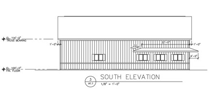 Building elevation CAD drawing